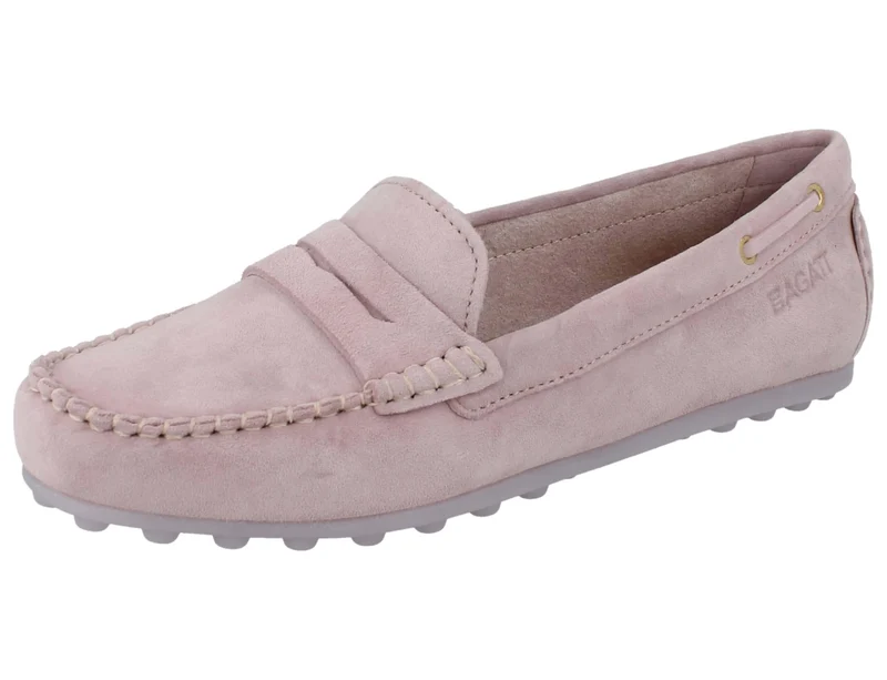 Bagatt Rose Pink Suede Moccasin Shoes-Damen