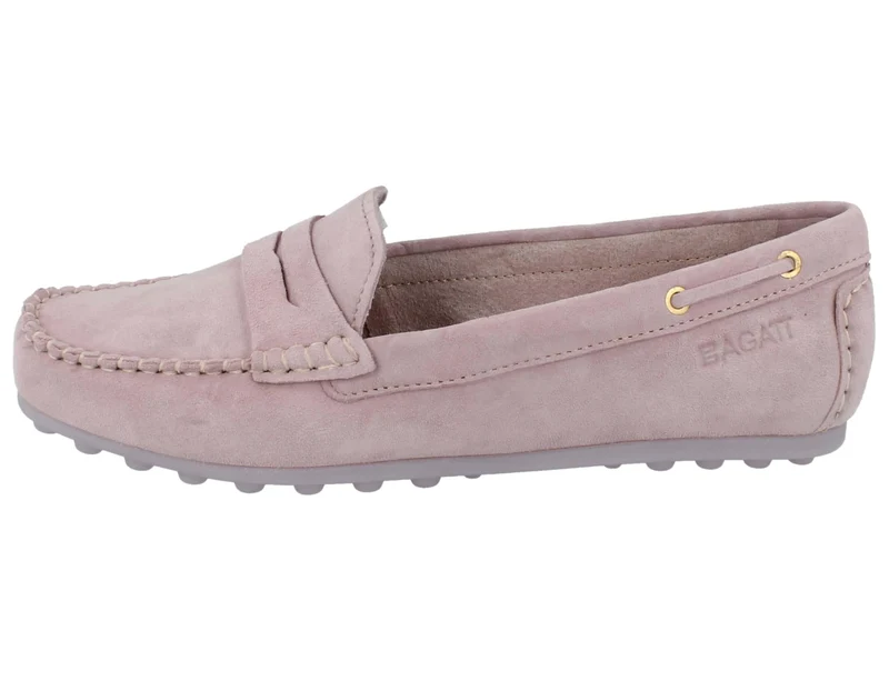 Bagatt Rose Pink Suede Moccasin Shoes-Damen
