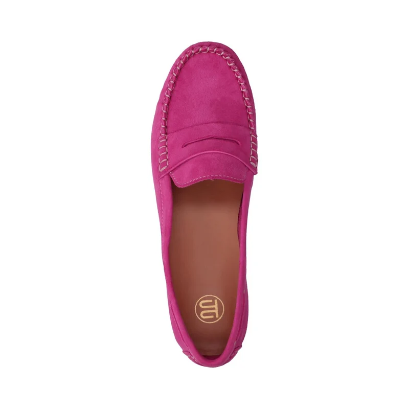 Bagat DAMEN Dark Pink Suede Moccasin Shoes