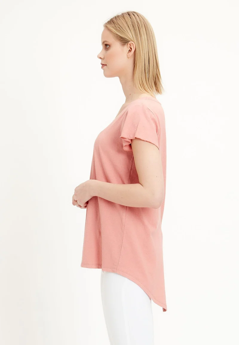 T-Shirt aus Leinen-Bio-Baumwolle-Mix