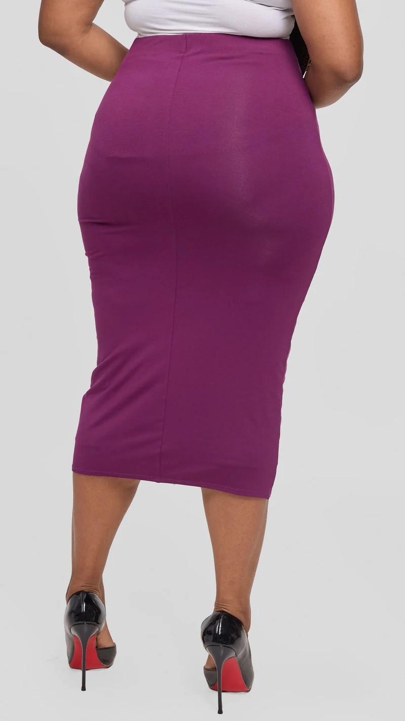 Vivo Double Layered Capri Skirt in Jersey - Dark Purple