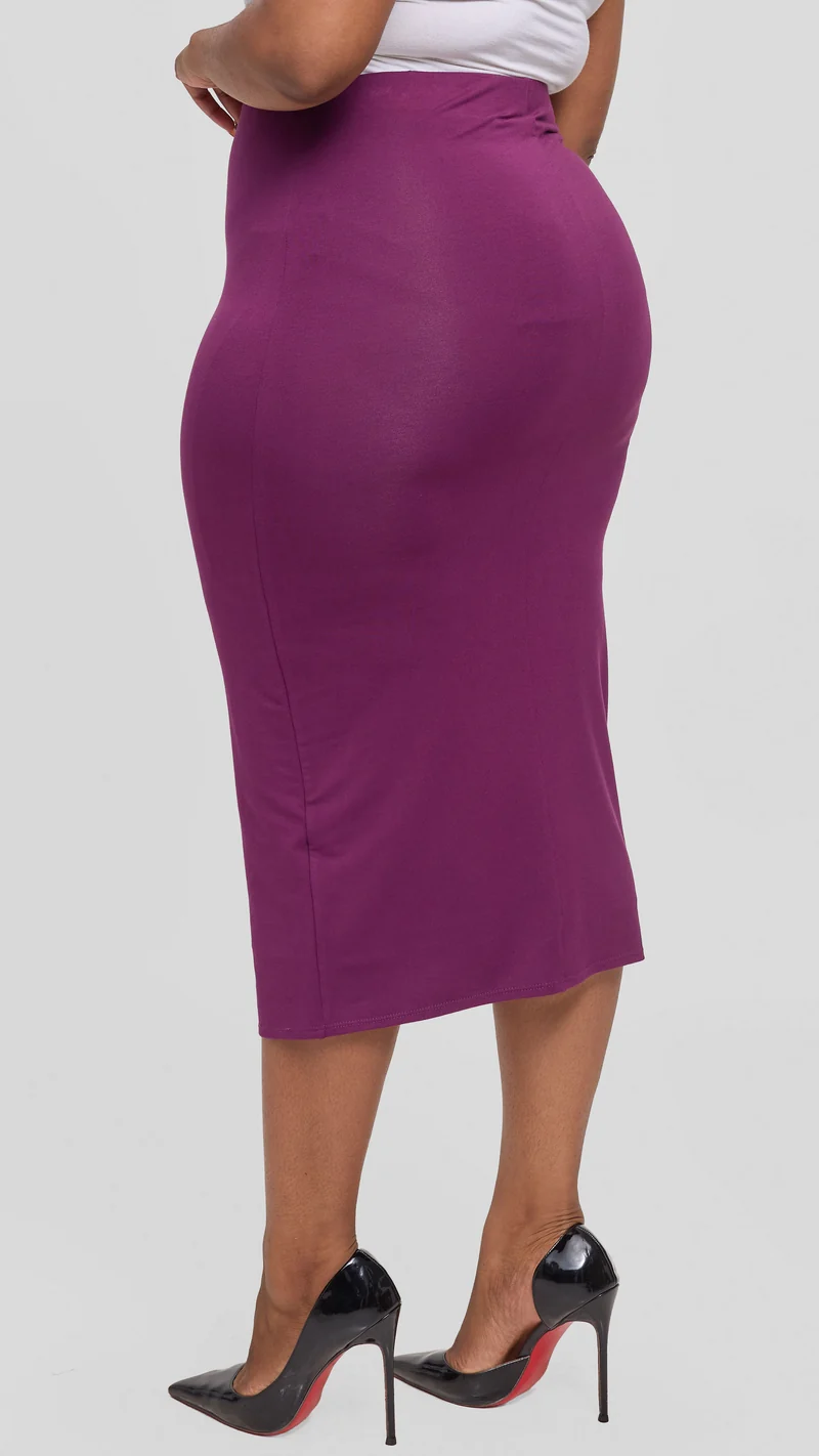 Vivo Double Layered Capri Skirt in Jersey - Dark Purple