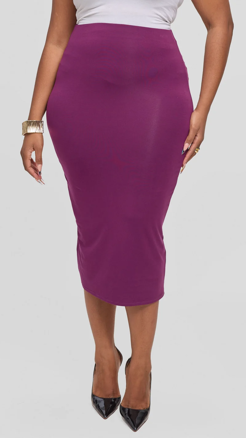 Vivo Double Layered Capri Skirt in Jersey - Dark Purple