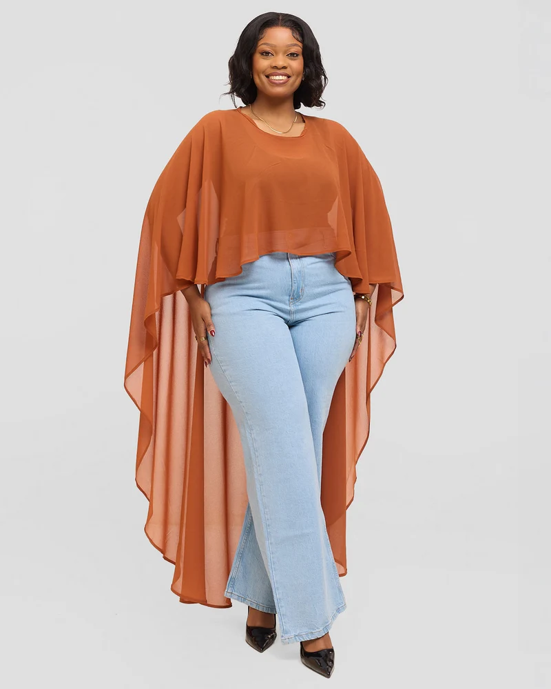 Inroses Monaco Long Kimono Top - Brown