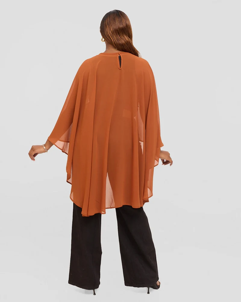 Inroses Monaco Short Kimono Top - Brown