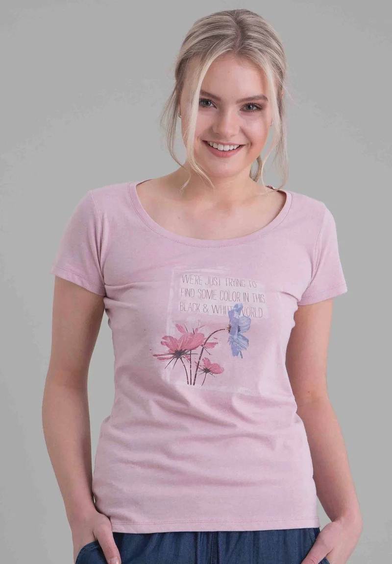 T-Shirt aus Bio-Baumwolle mit Blumenprint