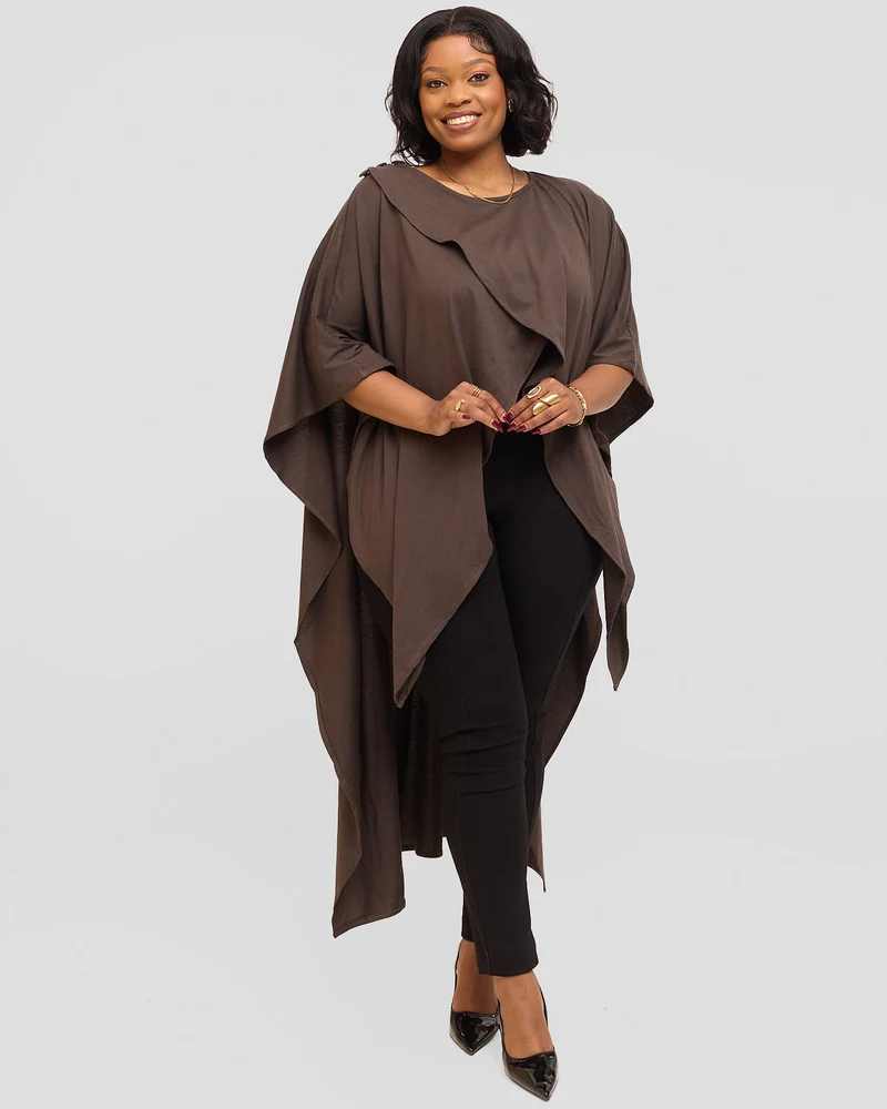 Inroses 3-in-1 Flow Drape Kimono - Chocolate