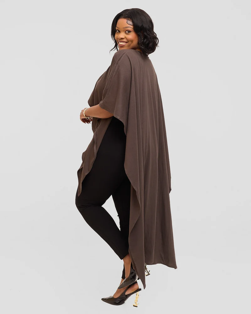Inroses 3-in-1 Flow Drape Kimono - Chocolate