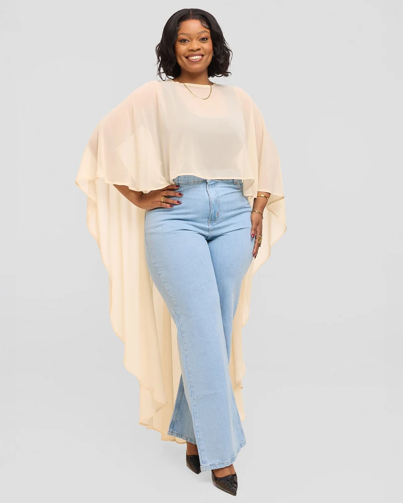 Inroses Monaco Long Kimono Top - Cream