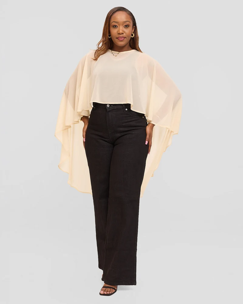 Inroses Monaco Short Kimono Top - Cream