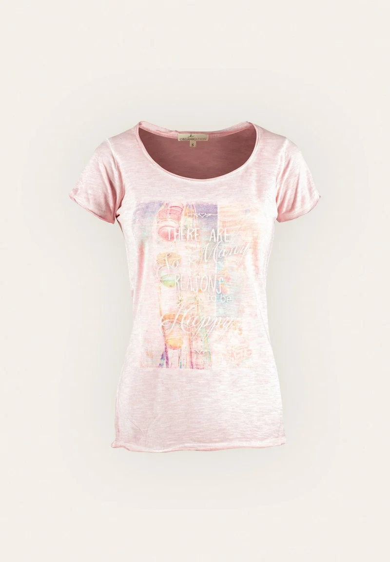 T-Shirt aus Bio-Baumwolle in Cold-Dye-Effekt