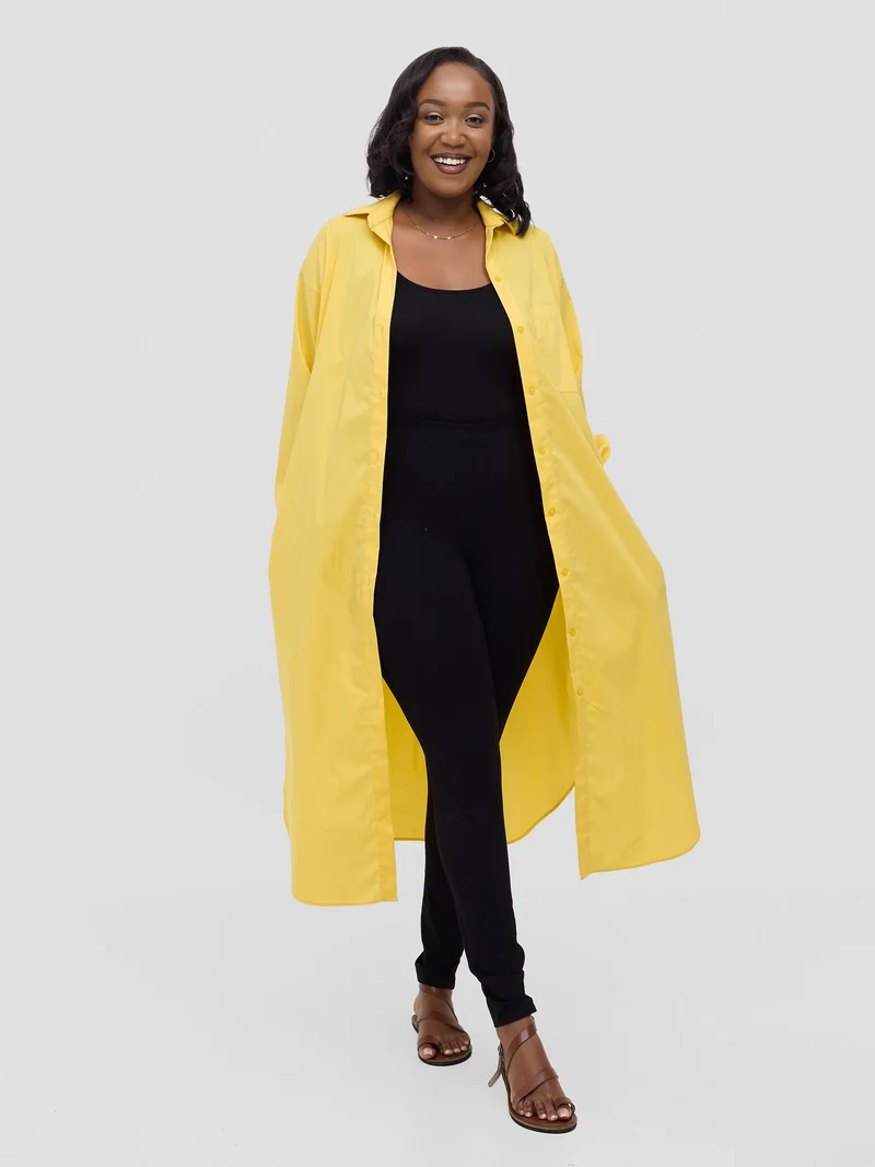 Safari by Vivo Mansi Bishop Sleeve Shacket - Mustard