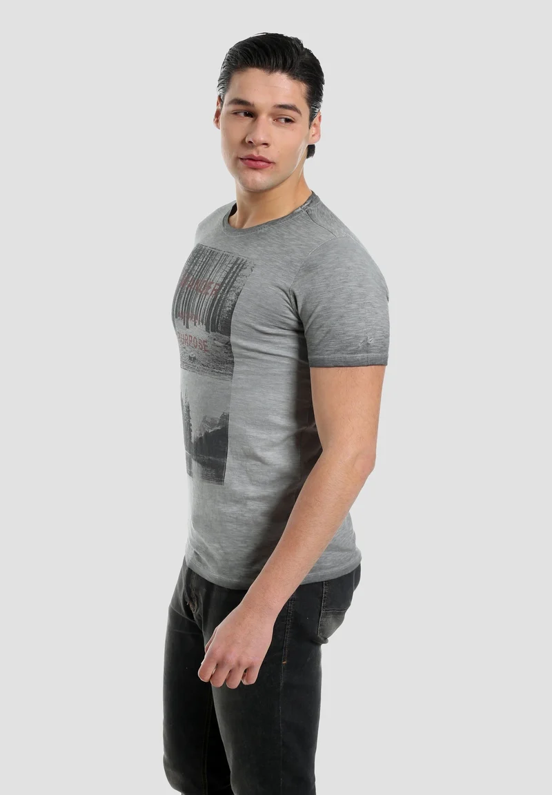 T-Shirt aus Bio-Baumwolle in Vintage-Optik