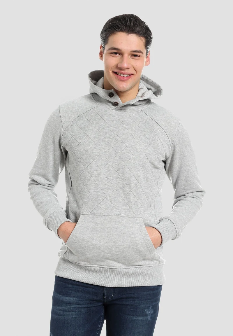 Raglan Stepp Hoodie aus Bio-Baumwolle mit Kängurutasche