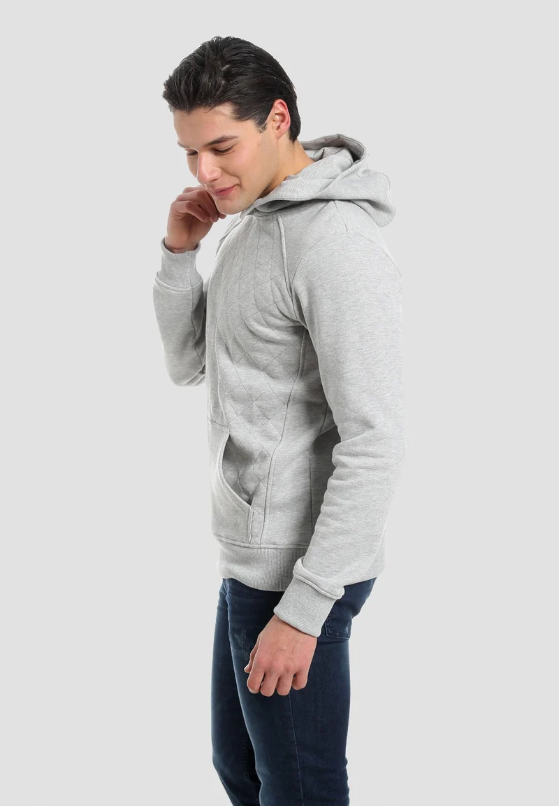 Raglan Stepp Hoodie aus Bio-Baumwolle mit Kängurutasche