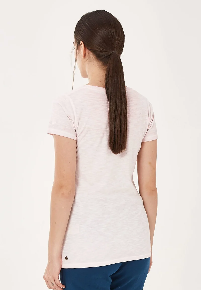 Garment Dyed T-Shirt aus Bio-Baumwolle mit Vogel-Print