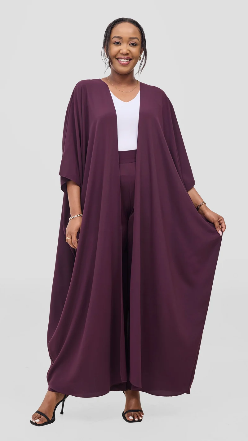 Vivo Ayla Crepe Pants - Mulberry