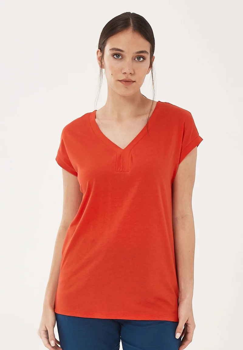 T-Shirt aus TENCEL™ Lyocell- Bio-Baumwolle-Mix