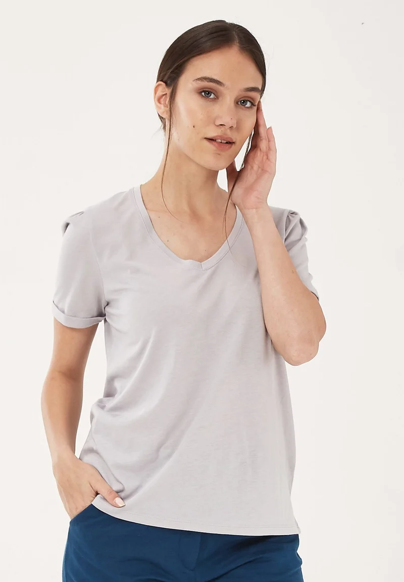 T-Shirt aus TENCEL™ Lyocell- Bio-Baumwolle-Mix