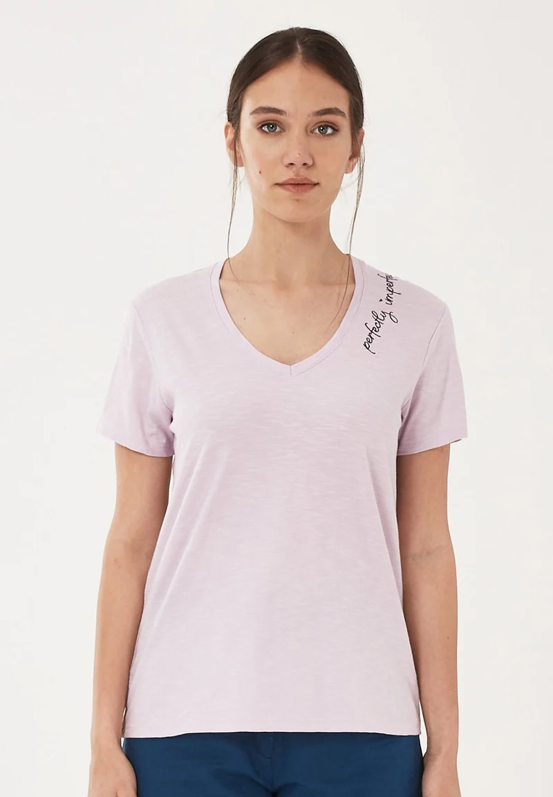 T-Shirt aus Bio-Baumwolle mit Stickerei