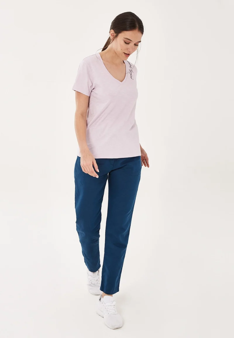 T-Shirt aus Bio-Baumwolle mit Stickerei