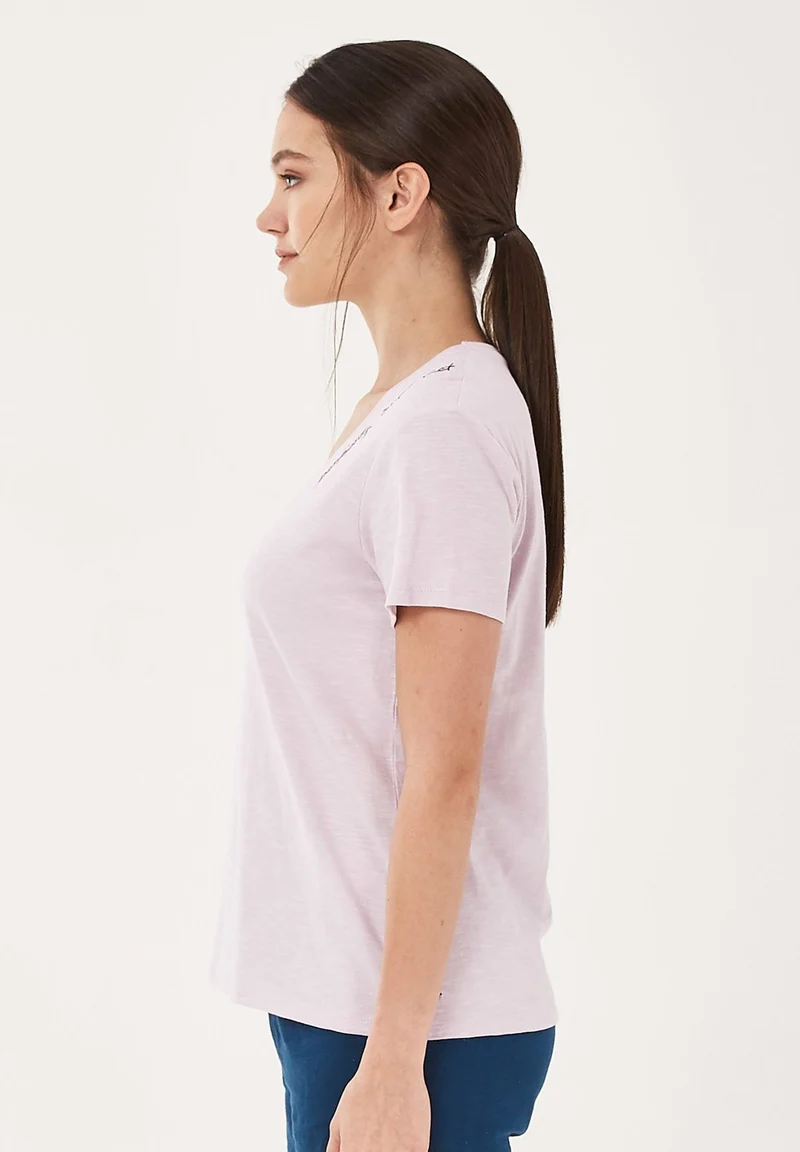 T-Shirt aus Bio-Baumwolle mit Stickerei