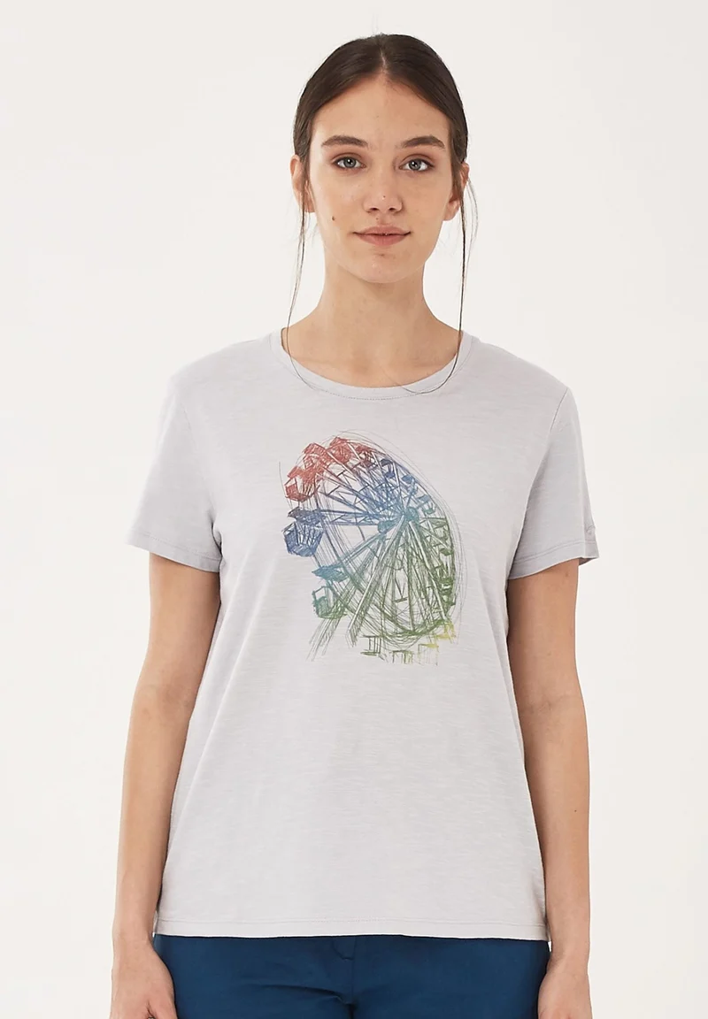 T-Shirt aus Bio-Baumwolle mit Riesenrad-Print