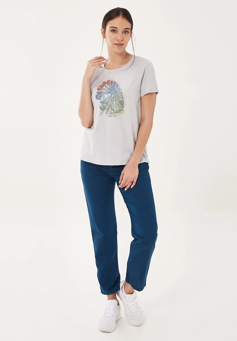 T-Shirt aus Bio-Baumwolle mit Riesenrad-Print