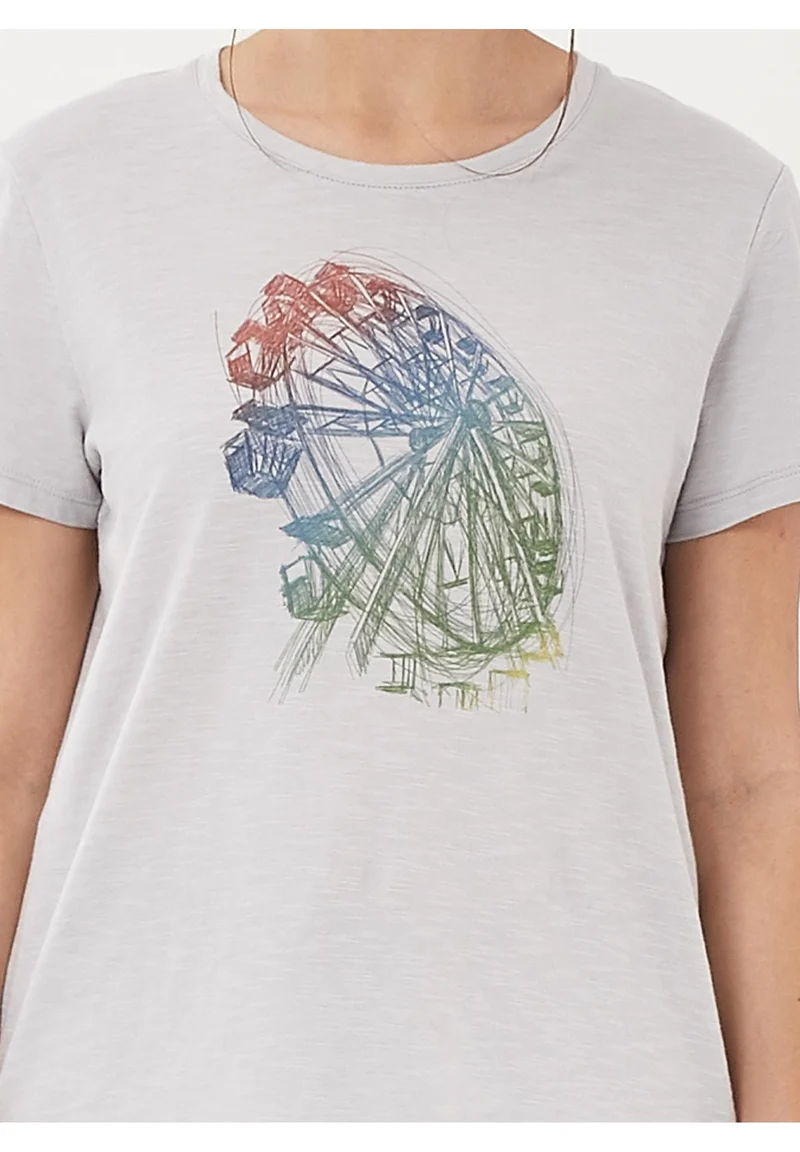 T-Shirt aus Bio-Baumwolle mit Riesenrad-Print