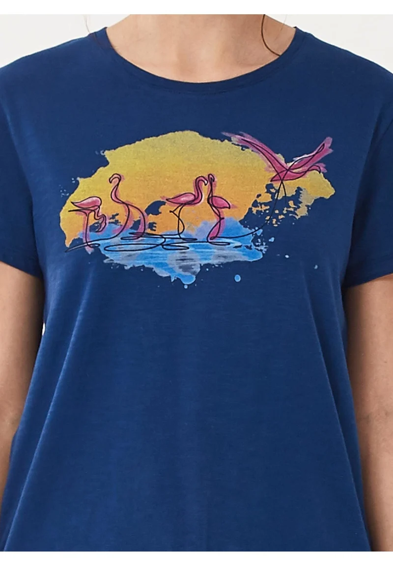 T-Shirt aus Bio-Baumwolle mit Print