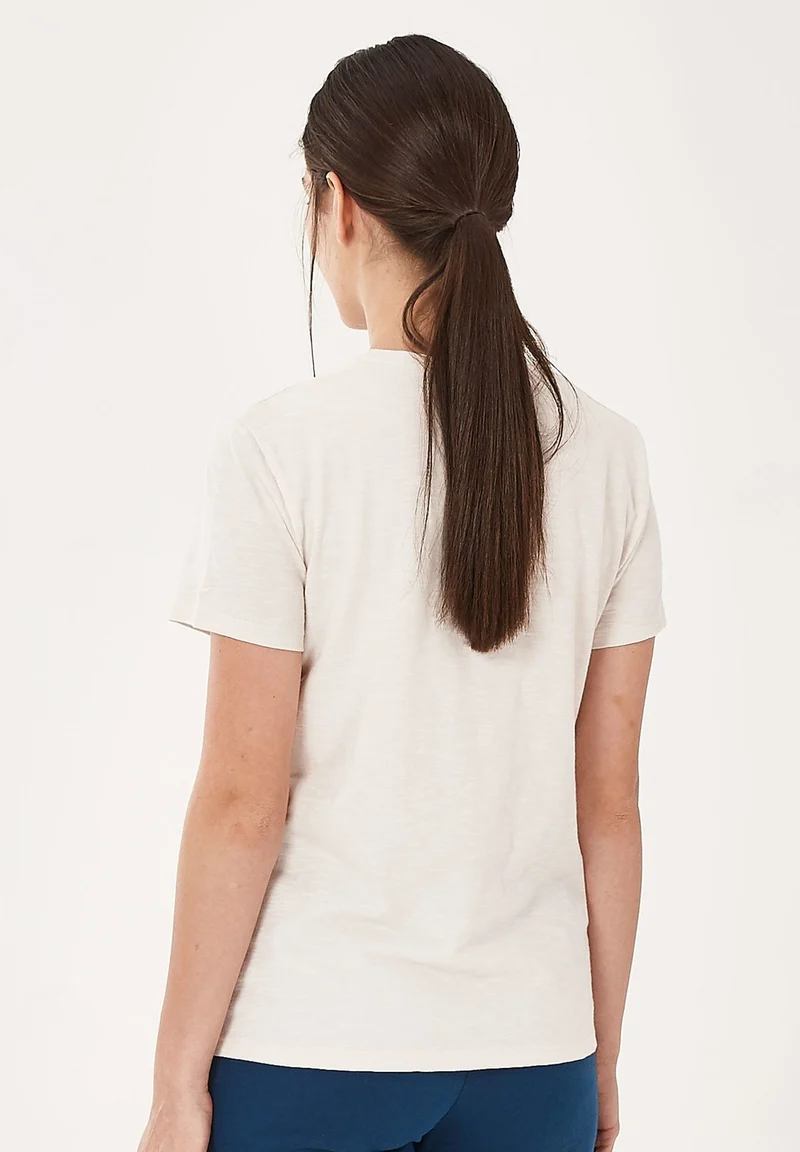 T-Shirt aus Bio-Baumwolle mit V-Ausschnitt