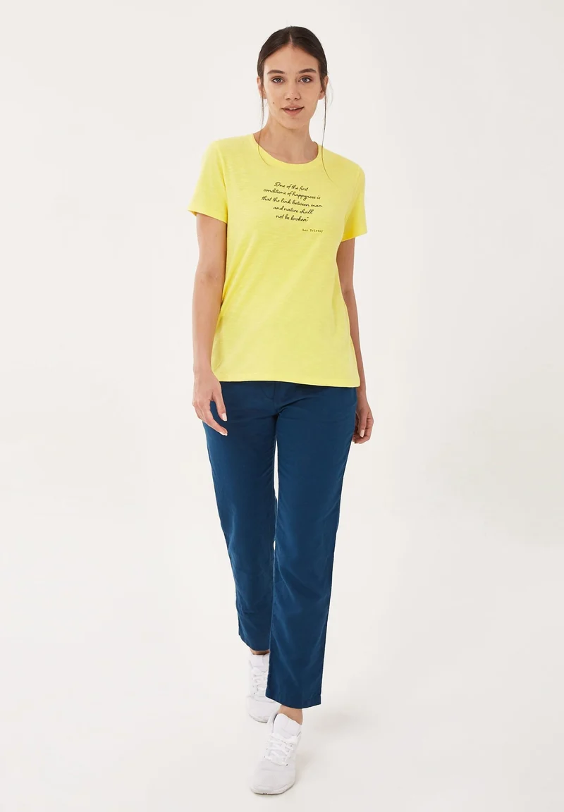 T-Shirt aus Bio-Baumwolle mit Text-Print