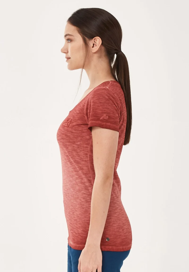 Garment Dyed T-Shirt aus Bio-Baumwolle mit Stickerei