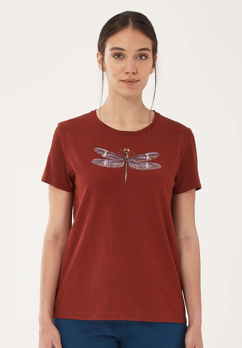 T-Shirt aus Bio-Baumwolle mit Libelle-Print
