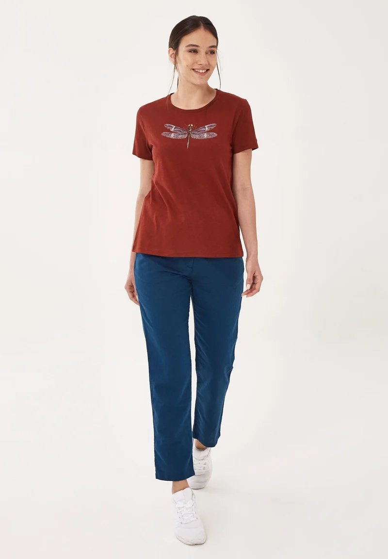 T-Shirt aus Bio-Baumwolle mit Libelle-Print