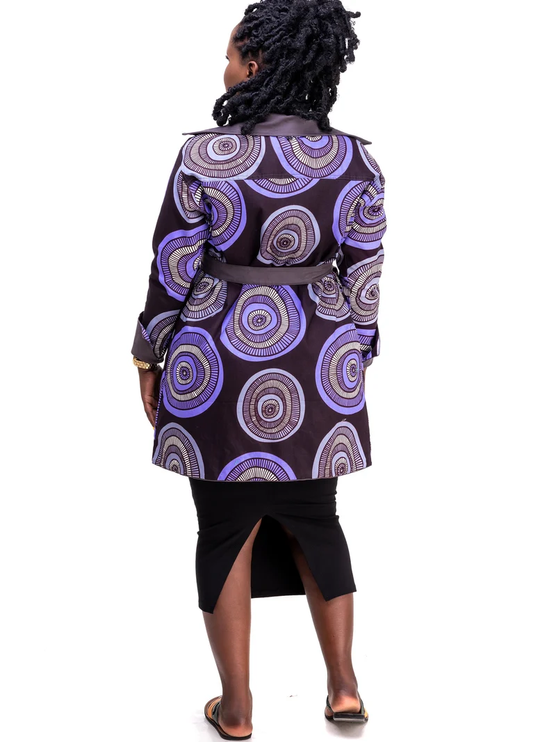Safari Reversible Shirt Jacket - Grey / Print 2