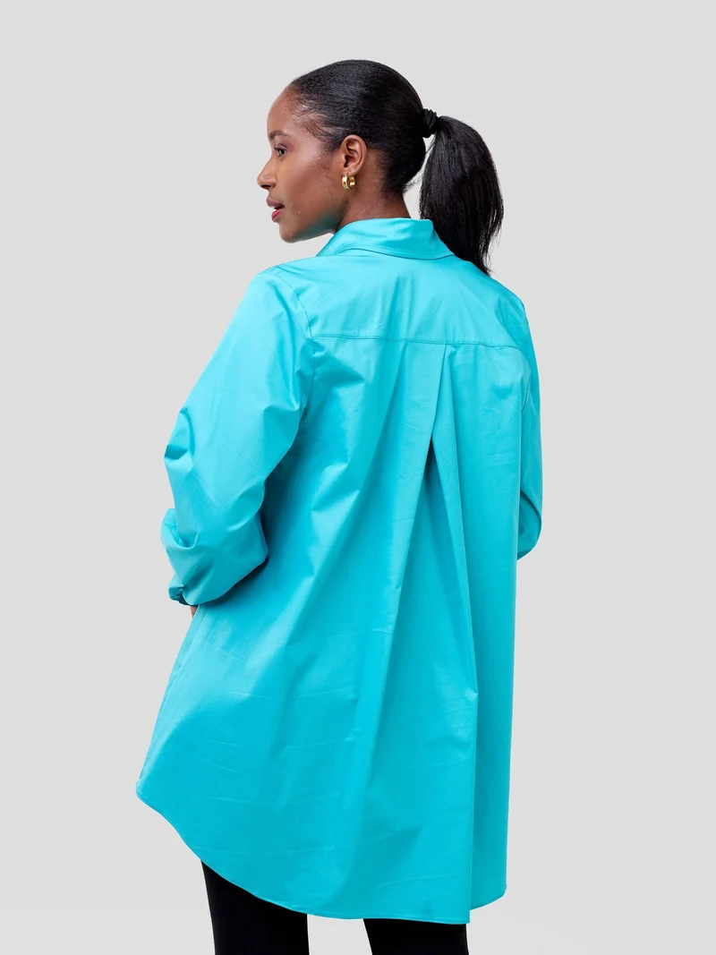 Safari Kaya Long Sleeve Collar Shirt - Blue