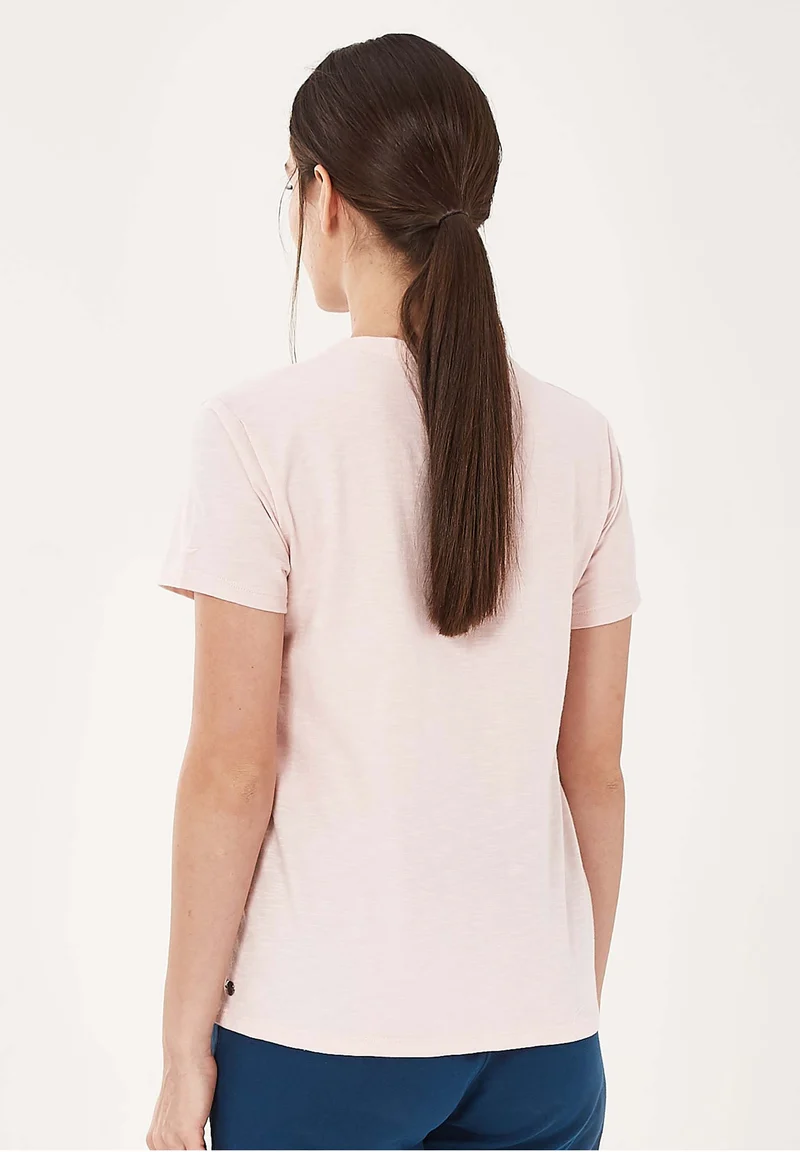 Basic T-Shirt aus Bio-Baumwolle mit V-Ausschnitt