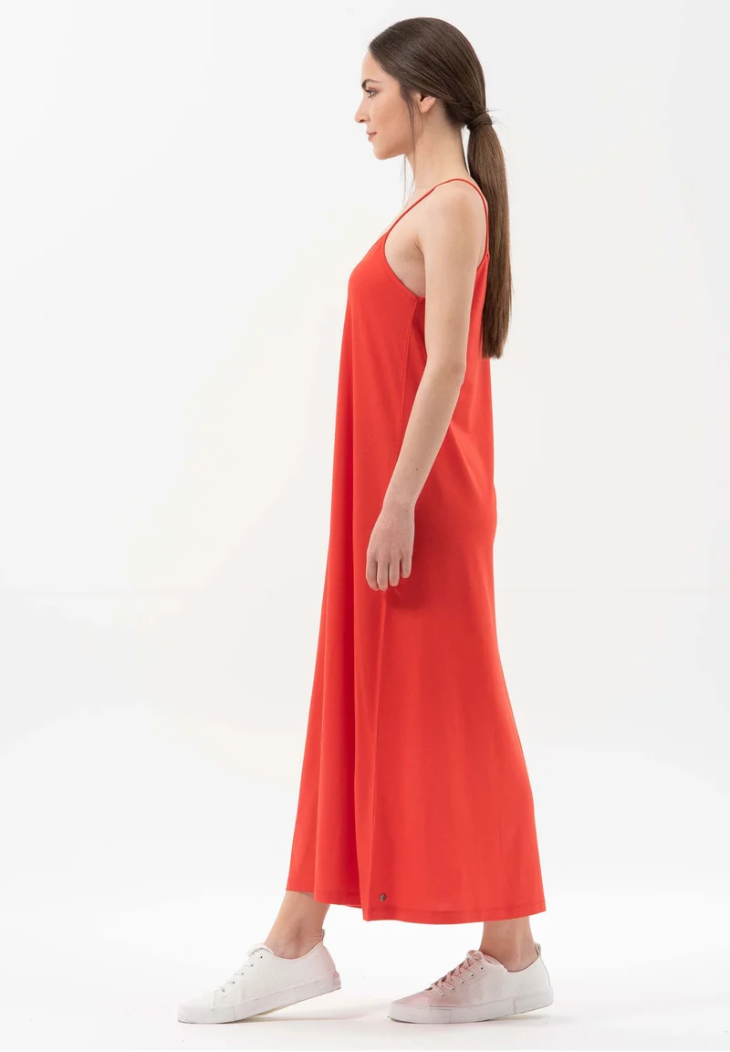 Spaghettiträger-Kleid aus TENCEL™ Lyocell mit Bio-Baumwolle