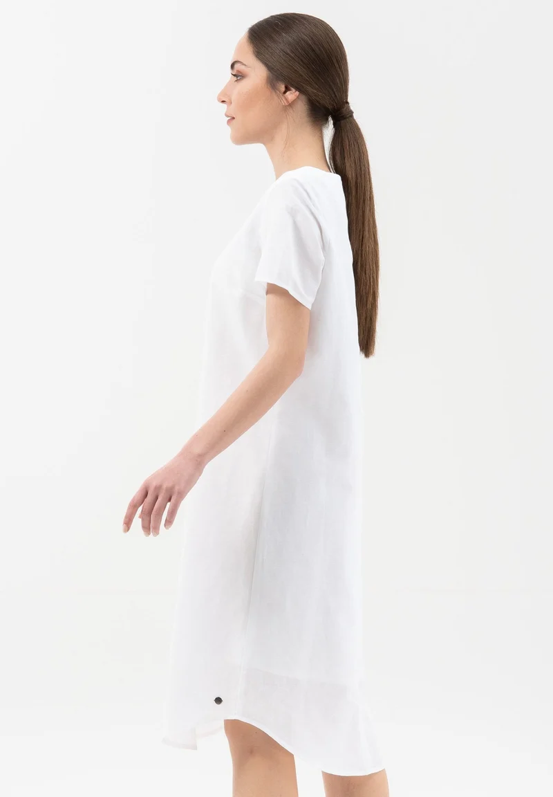 Kleid aus Leinen mit Bio-Baumwolle