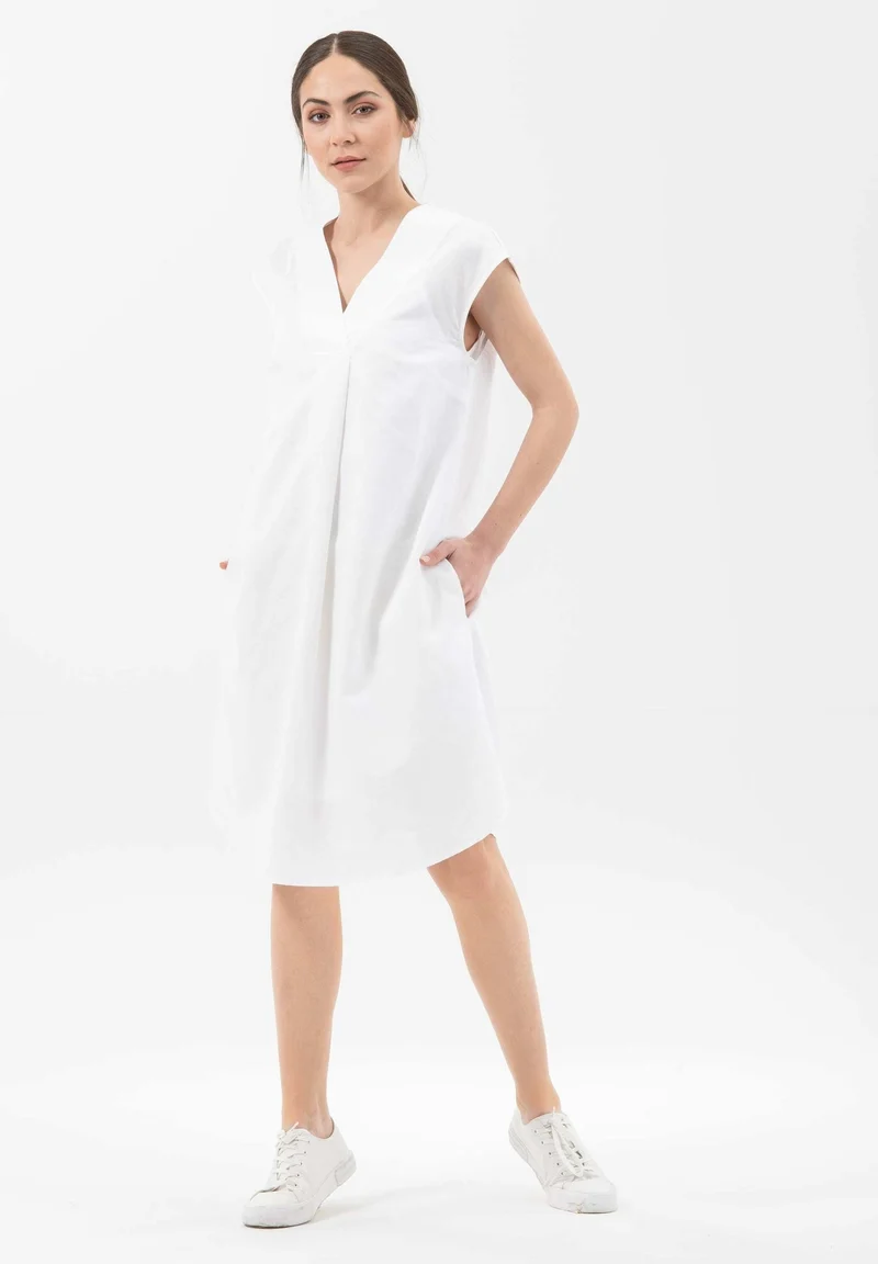 Kleid aus Leinen mit Bio-Baumwolle