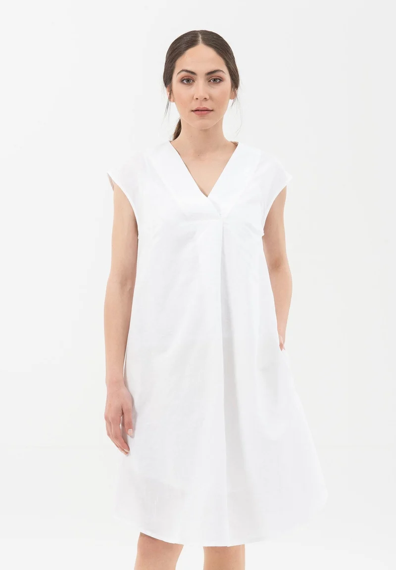 Kleid aus Leinen mit Bio-Baumwolle
