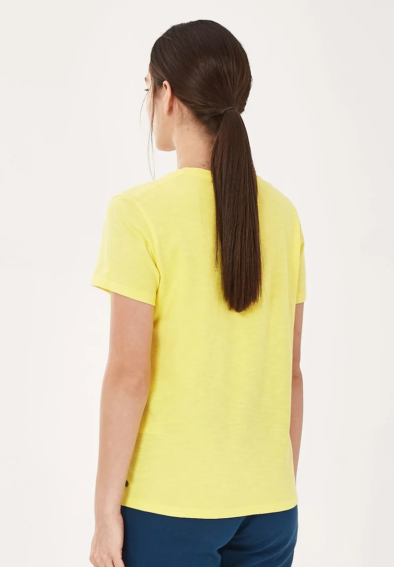 Basic T-Shirt aus Bio-Baumwolle mit V-Ausschnitt