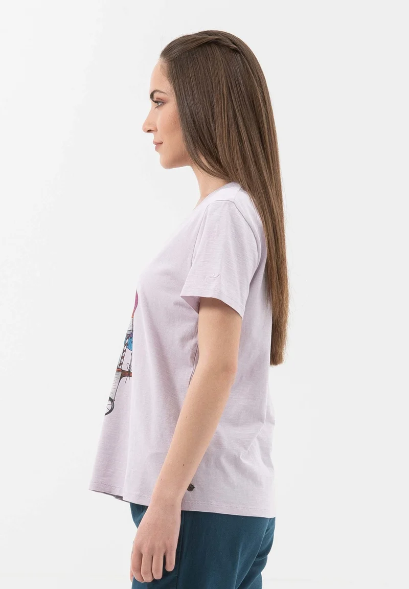 T-Shirt aus Bio-Baumwolle mit V-Ausschnitt