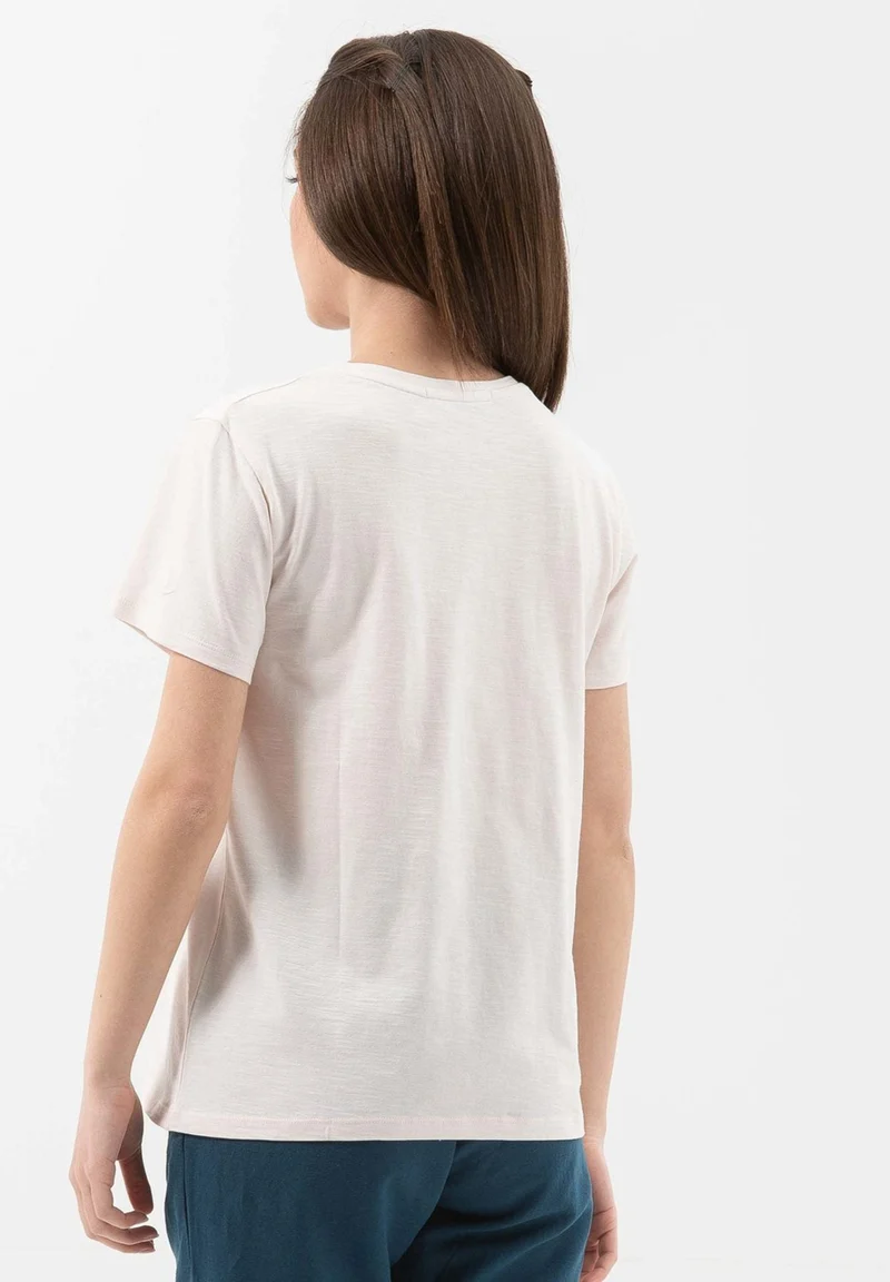 T-Shirt aus Bio-Baumwolle mit Blume-Print