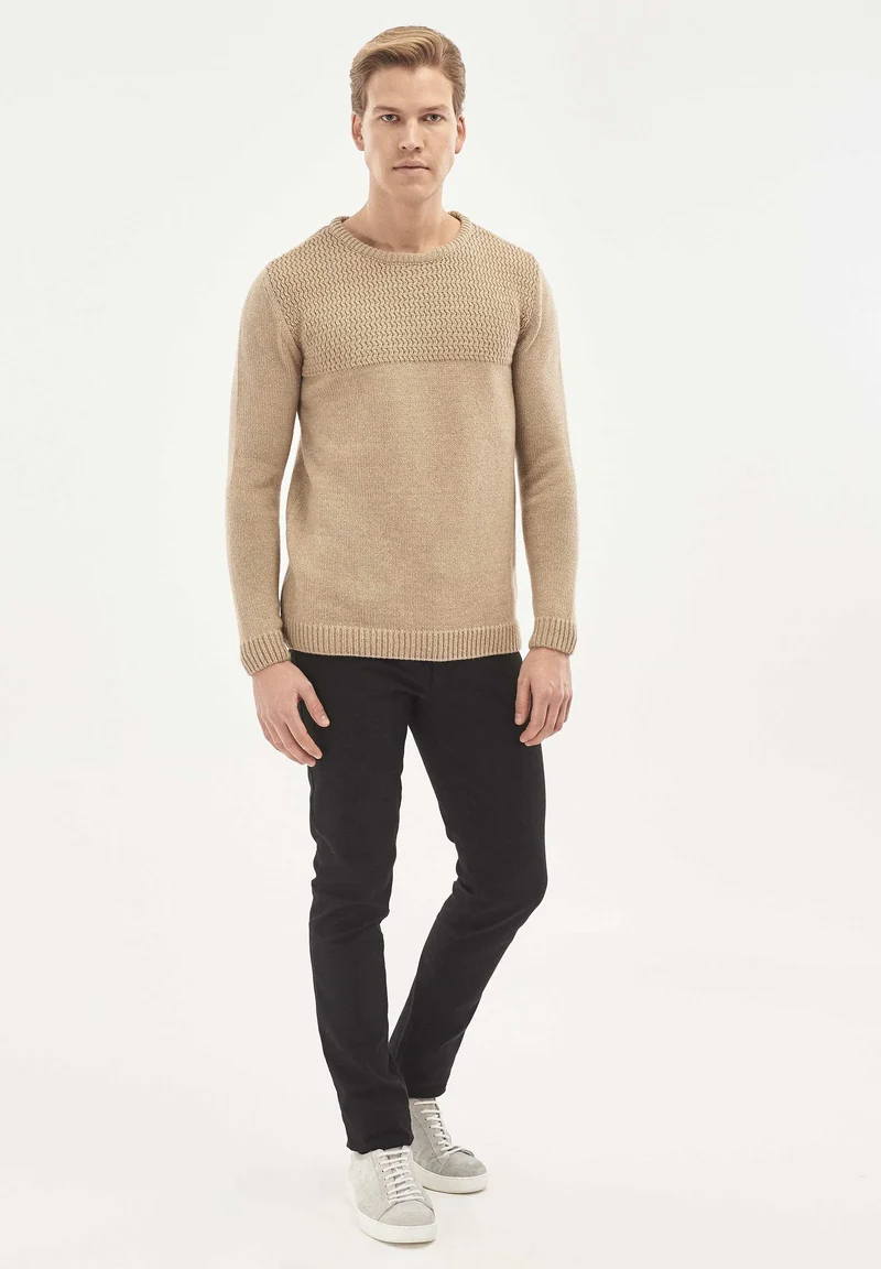 Pullover aus Bio-Merinowolle und Bio-Baumwolle