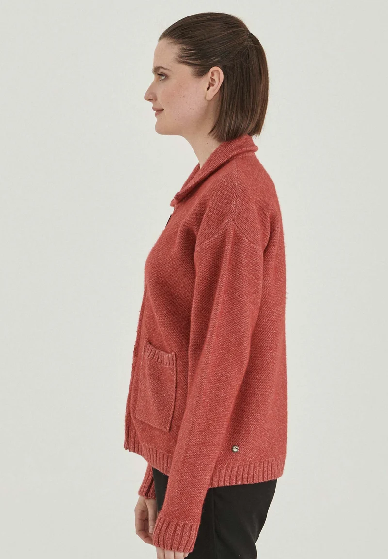 Strickjacke aus Bio-Merinowolle und Bio-Baumwolle