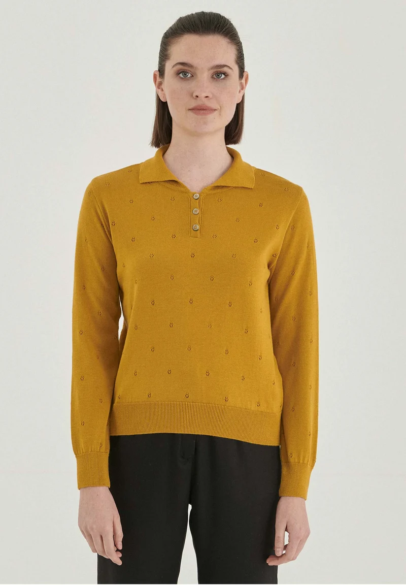Polokragenpullover aus Bio-Baumwolle