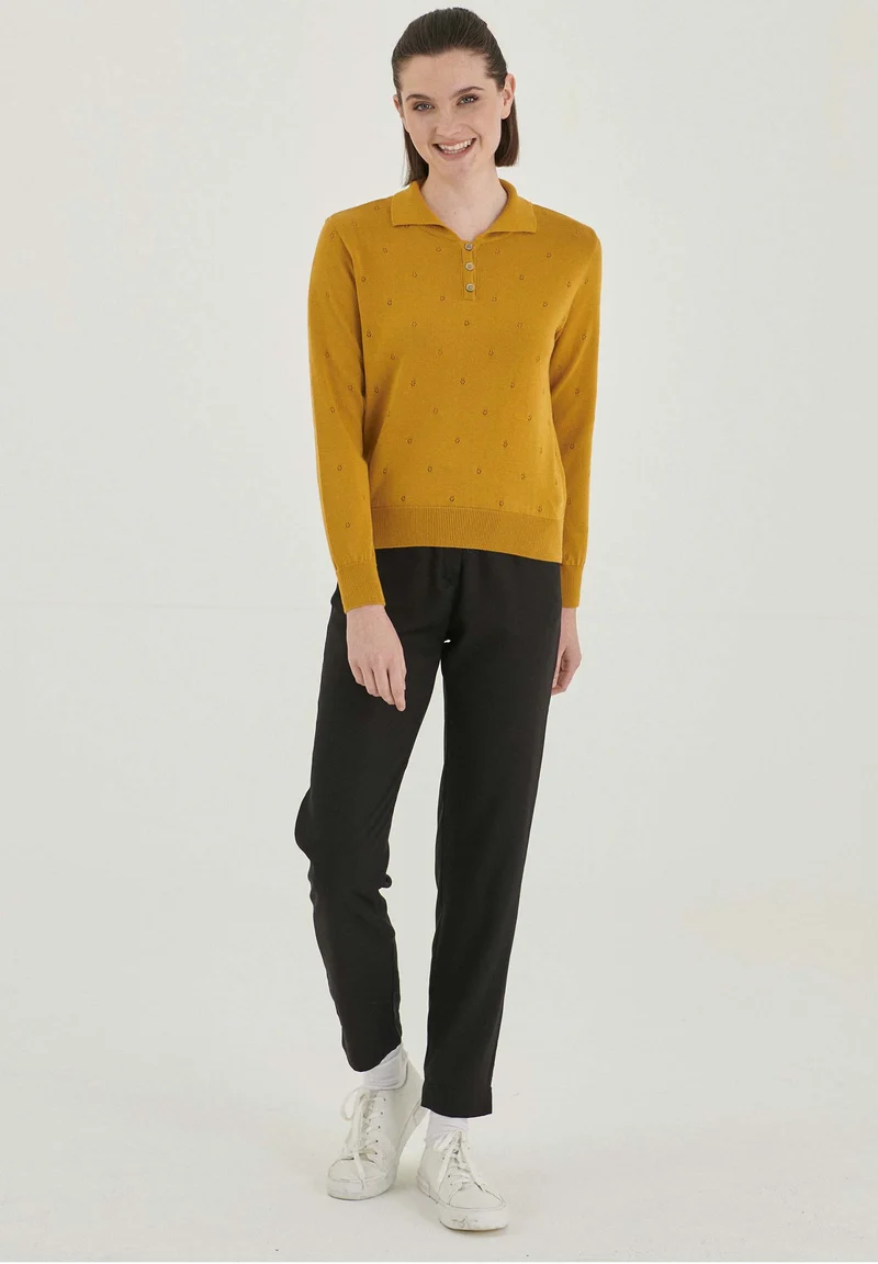 Polokragenpullover aus Bio-Baumwolle