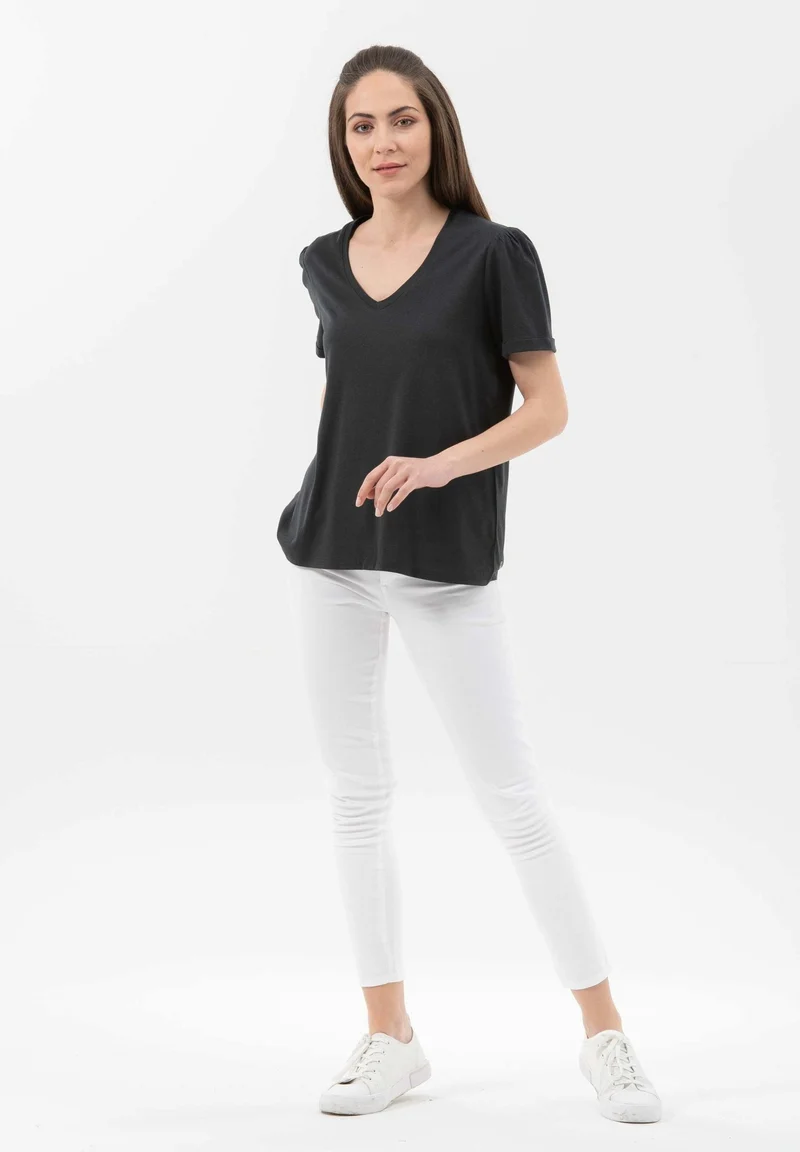 T-Shirt aus TENCEL™ Lyocell- Bio-Baumwolle-Mix